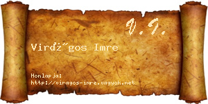Virágos Imre névjegykártya
