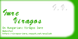 imre viragos business card